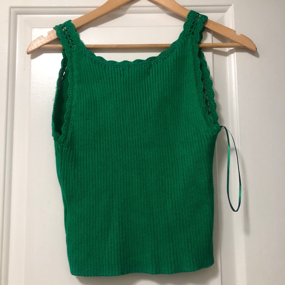 House of Harlow 1960 Emerald Green Knit V-Neck Size Small NWT - Picture 5 of 6